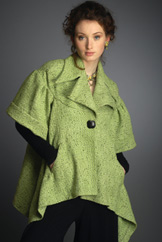 Handwoven silk herringbone Carmel Jacket by Candiss Cole - Alpine